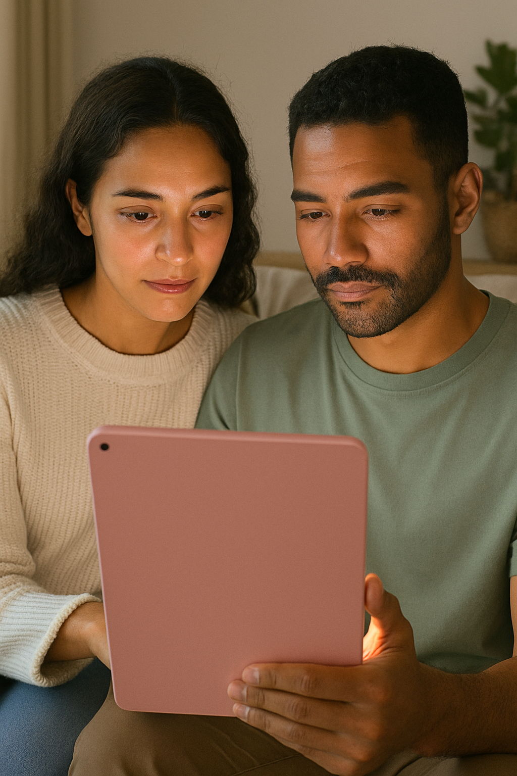 pareja viendo la infografia